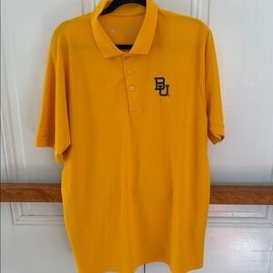 Antigua Gold Polo Shirt with Baylor BU Logo